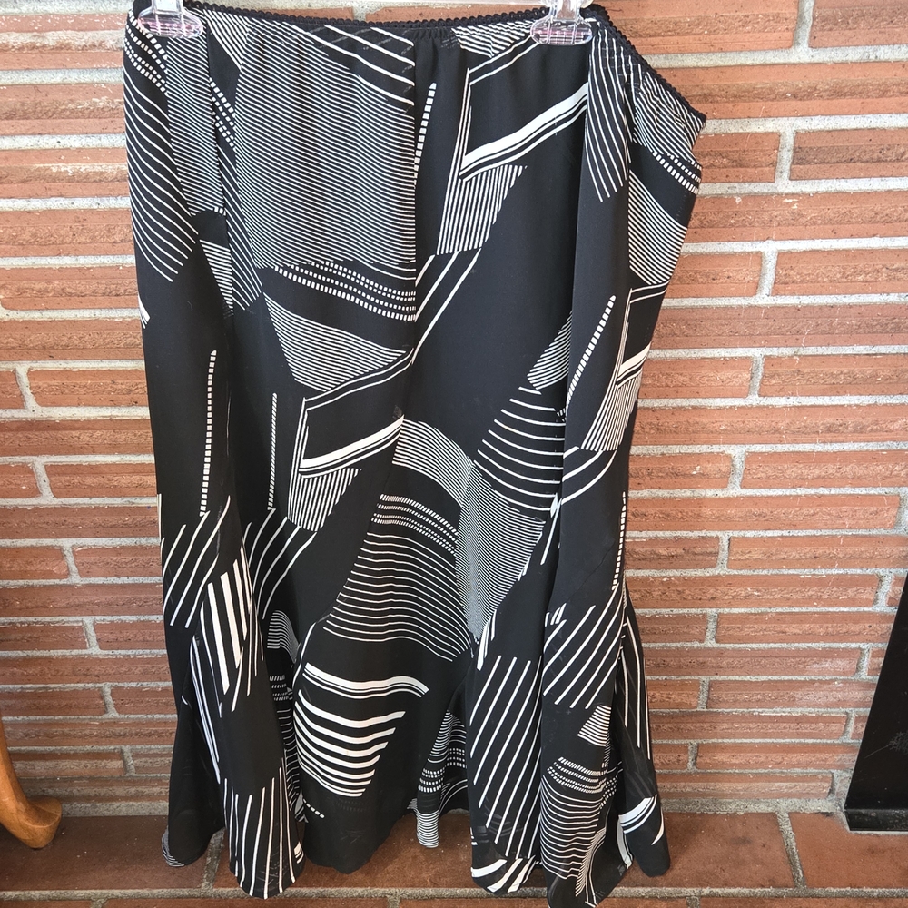 JM Collection Monochrome Asymmetrical Skirt